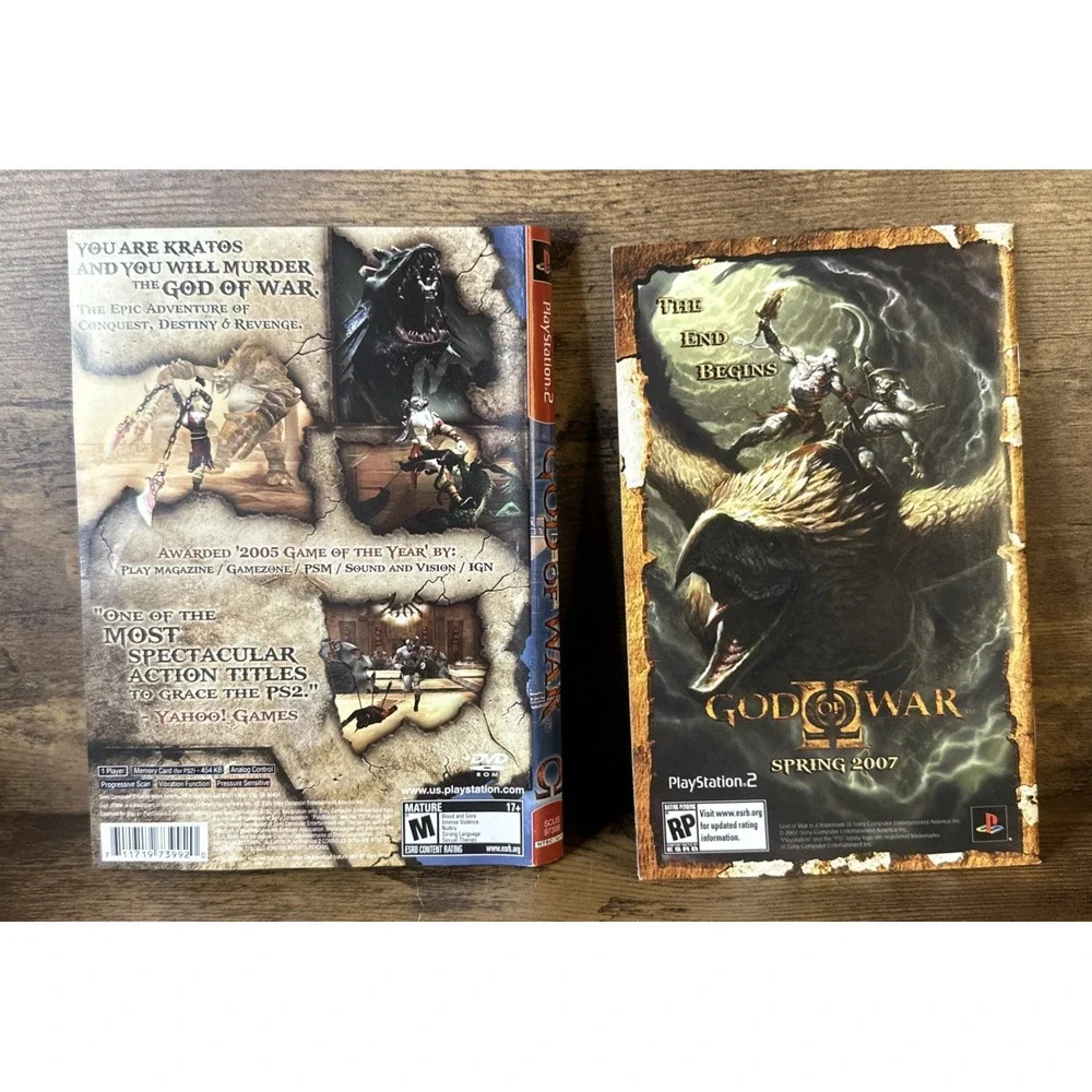 God of War 1 Greatest Hits PS2 Instruction Manual And Art Insert Only Clean